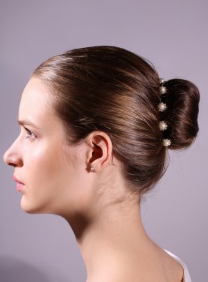 lot 10 Pics cheveux chignon Mariée/Mariage Blanc/Rose Fuchsia perle pas cher 