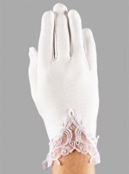 gants de communion blanc