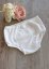 Culotte de baptême blanche bébé fille avec froufrou