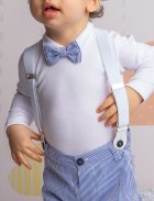 bretelles enfant ceinture habillée blanc