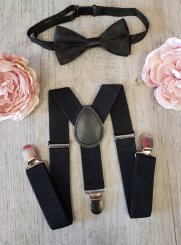 bretelles enfant ceinture habillée noir