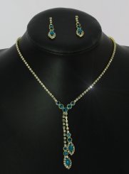 bijoux de soirée bleu turquoise