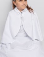 veste, cape de communion fille blanc