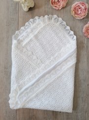 couverture baptême blanc