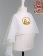cape de baptême, veste et boléro blanc
