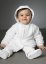 manteau blanc bébé garcon tricot doublé