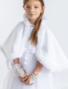 boléro, gilet, veste cérémonie fille blanc