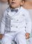 Veste cardigan bébé garçon cérémonie blanc et gris