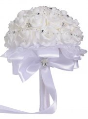 bouquet de mariée artificiel blanc