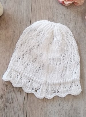 Bonnet Crochet Blanc Pour Bebe Fille