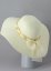chapeau mariage ivoire femme bord large ruban