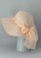 chapeau mariage rose femme bord large ruban