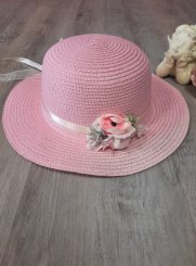 chapeau de cérémonie fille rose