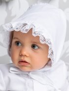 bonnet chapeau baptême blanc