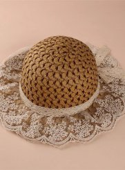chapeau de cérémonie fille beige