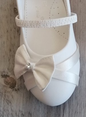 Boutique-Magique Chaussures de c/ér/émonie Mariage Enfant Fille Blanc cass/é