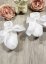 Chaussons bébé tricot blanc avec ruban