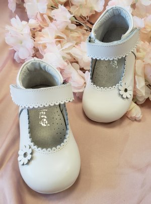 Ballerines blanches fille