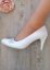 Chaussures mariage femme satin blanc strass