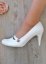 Chaussures mariage blanche pour femme éco cuir strass