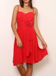 robe soirée courte femme rouge