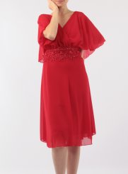 robe soirée courte femme rouge