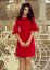 robe de soirée trapèze rouge pour femme