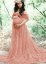 Robe de cérémonie femme enceinte rose poudre
