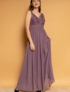 robe soirée longue femme violet