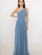 robe soirée longue femme bleu