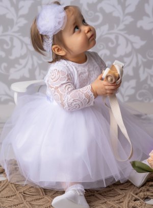 Bandeau de baptême blanc bébé fille baptême mariage fleur dentelle perle  Royaume