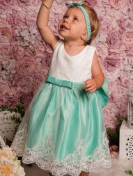 robe bébé 0 - 3 ans vert clair