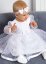 Robe baptême blanche bébé fille avec bandeau
