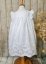 Robe blanche bébé et fillette 100% coton brodée baptême