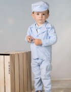 costume bébé 0 - 3 ans bleu ciel