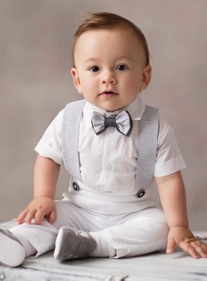 Costume blanc bébé garçon pour mariage ou baptême