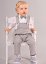 costume salopette grise pour bébé garçon - tenue baptême ou mariage