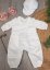 Barboteuse blanche - tenue baptême bébé garçon