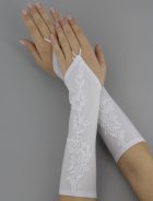 gants de mariée et mitaines blanc