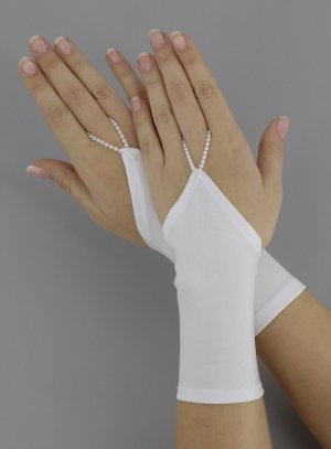 Paire de gants de mariage communion couleur ivoire Donna Accessori Guanti 