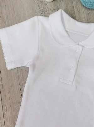 Body blanc manche courte en coton pour bébé - thème petit sudiste