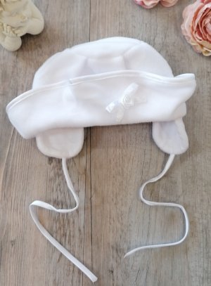 chapeau bonnet polaire blanc bébé ou petite fille