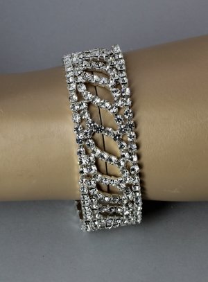 bracelet multi-rangs strass bijou soirée femme