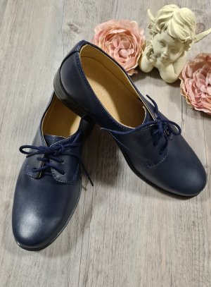 chaussures de cérémonie garçon bleu marine Mickael