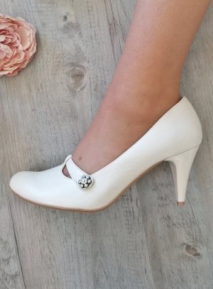 Chaussures mariage ivoire pour femme éco cuir strass
