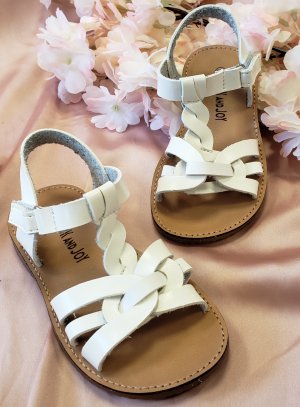 Chaussures blanche pour fille type sandales nu-pieds