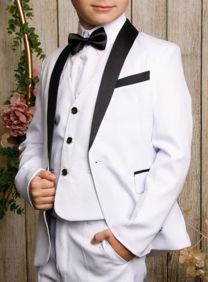costume mariage blanc et noir pour garçon et pas cher !