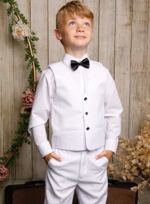 costume mariage blanc et noir pour garçon et pas cher !