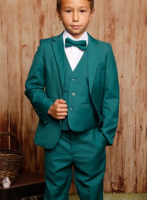 Costume garçon vert sapin pour mariage avec cortège enfant