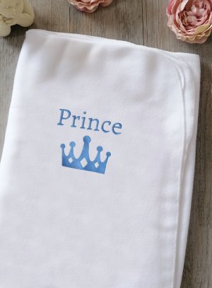 Couverture bébé prince ou princesse bleur